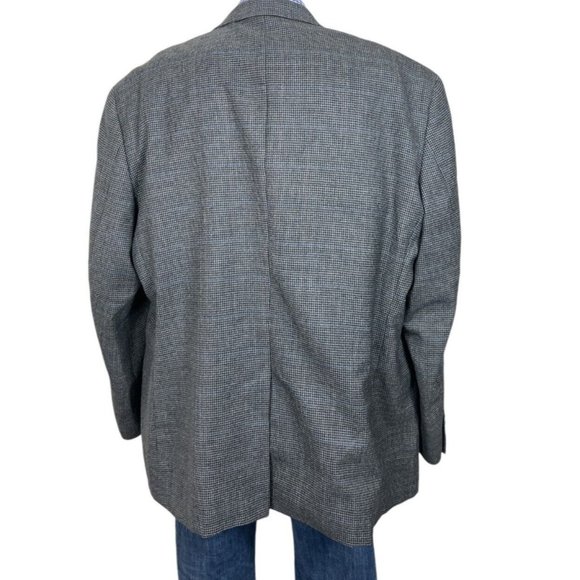 Jean Paul Germain Blazer Jacket Gray Houndstooth Wool Men's 52R Nice - Picture 5 of 9
